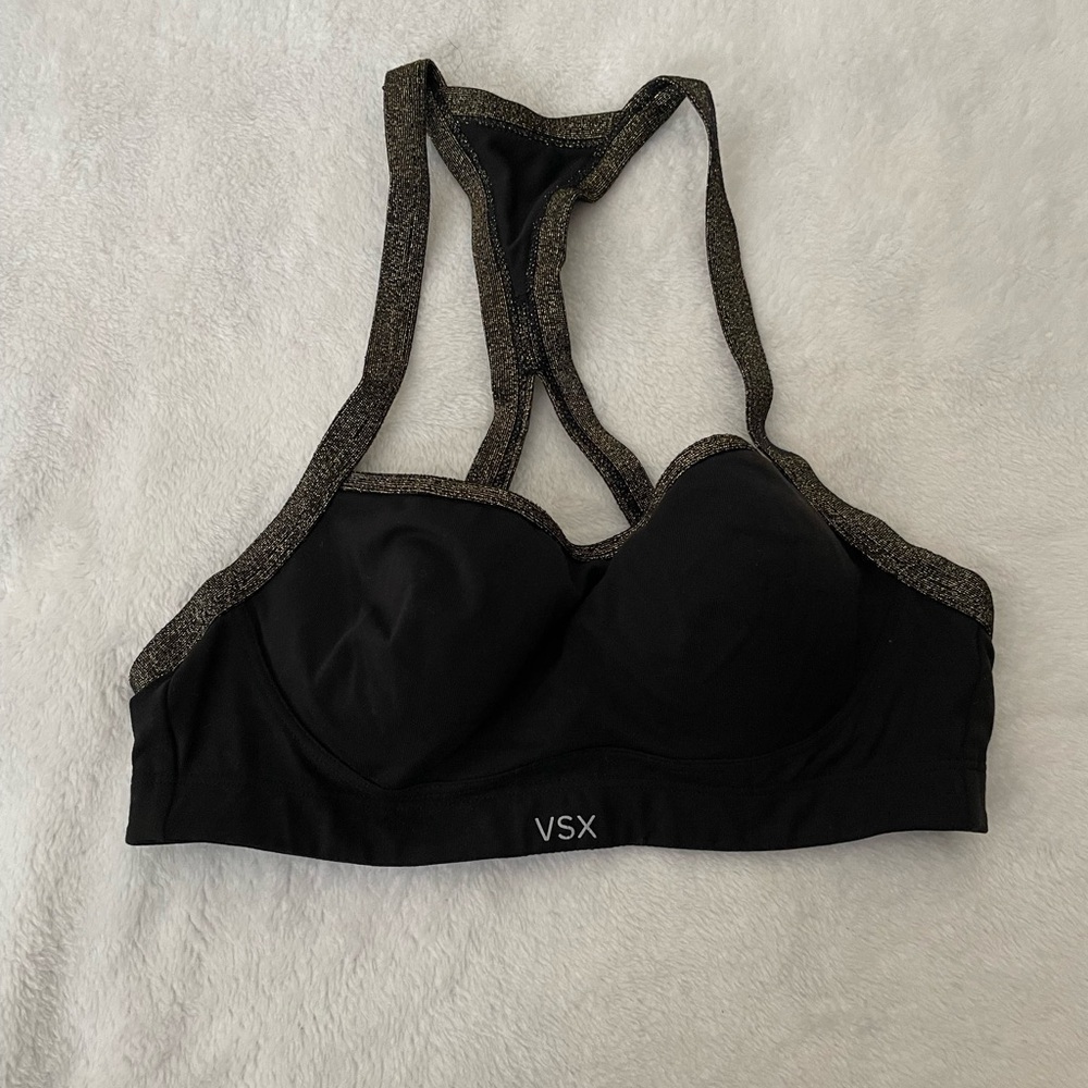 VSX Black and Gold Sports Bra 32B